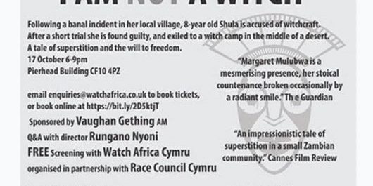 Today the I Am Not a Witch by Rungano Nyoni will be screened from…