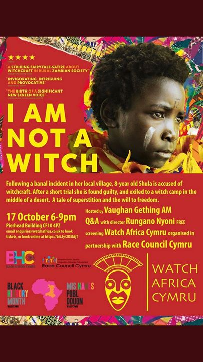 I Am Not A Witch will be screened at Y Pierhead building tomorrow in…