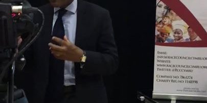 Simon Woolley speaking at RCC conference 2018 Swansea