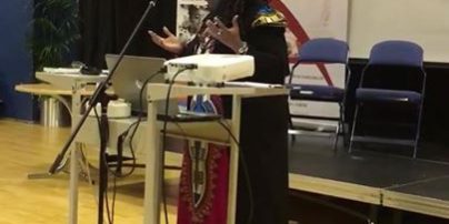 Esther Stanford speaking at our RCC and 4TheRegion and Swansea Council organised event