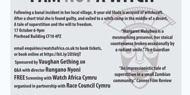 RT @rcccymru: Today the @NotAWitchFilm by @RunganoNyoni will be screened from 6-9pm! It is…