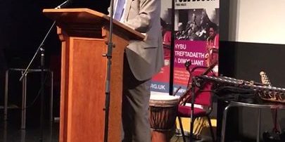 Gwent Police and Crime Commissioner Jeff Cuthbert speaking at the launch of BHM at…