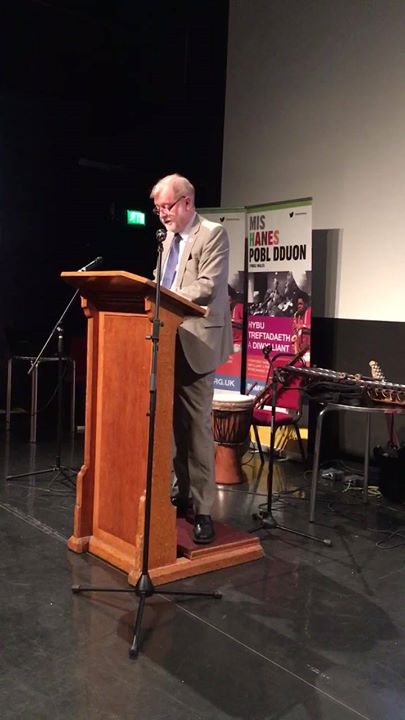 Gwent Police and Crime Commissioner Jeff Cuthbert speaking at the launch of BHM at…