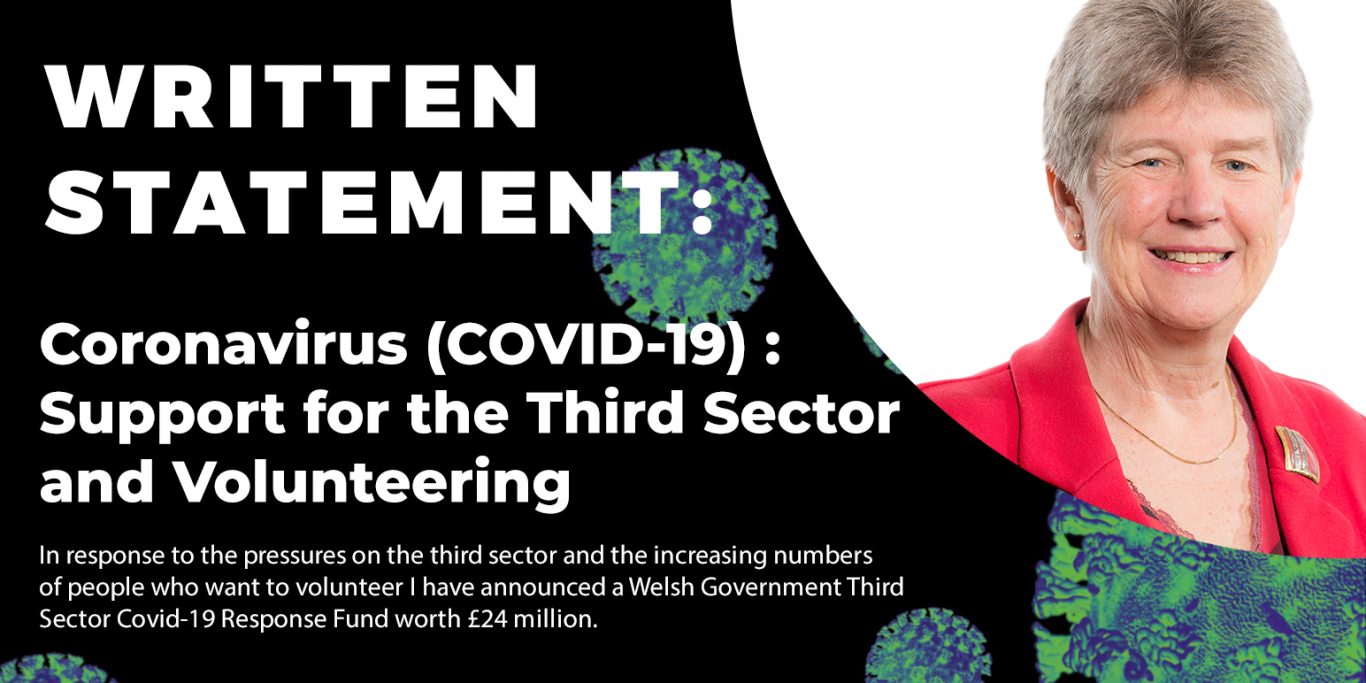 jane hutt am deputy minister and chief whip written statement coronavirus covid 19 support for the third sector and volunteering