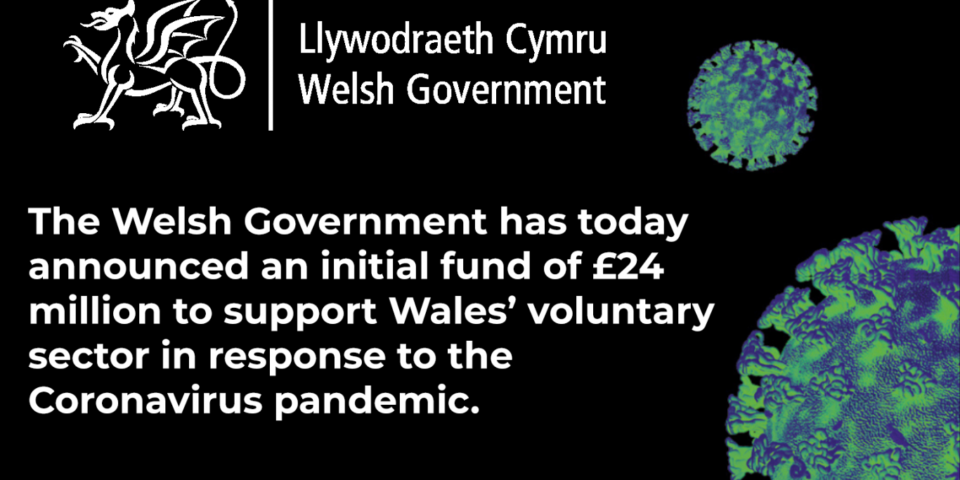 the welsh government has today announced an initial fund of 24 million to support wales voluntary sector in response to the coronavirus pandemic