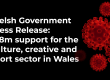 welsh government press release 18m support for the culture creative and sport sector in wales