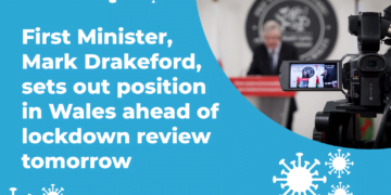 first minister mark drakeford sets out position in wales ahead of lockdown review tomorrow