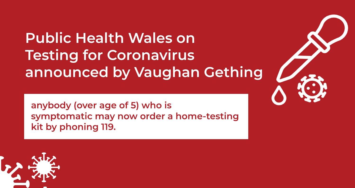 public health wales on testing for coronavirus announced by vaughan gething