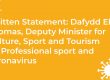written statement dafydd elis thomas deputy minister for culture sport and tourism on professional sport and coronavirus