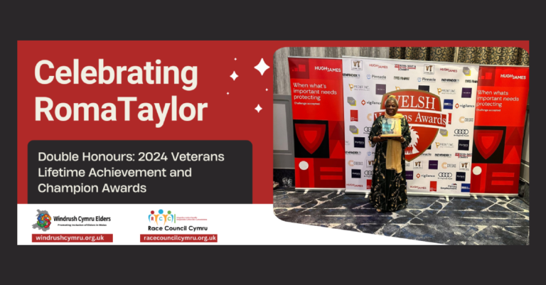 race council cymru rcc windrush cymru double honours 2024 veterans lifetime achievement and champion awards