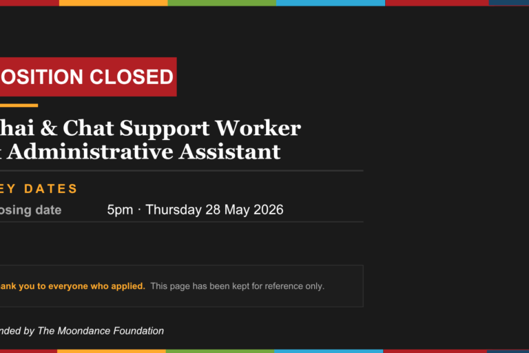 chai chat support worker administrative assistant The Moondance Foundation chai chat support worker administrative assistant The Moondance Foundation