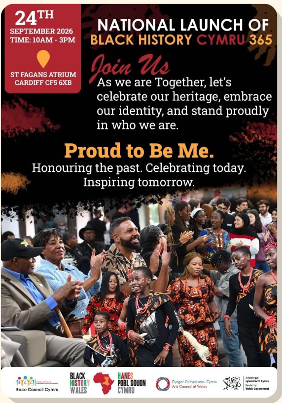 National Launch of Black History Cymru 365 poster, 2026-09-24, St Fagans Atrium